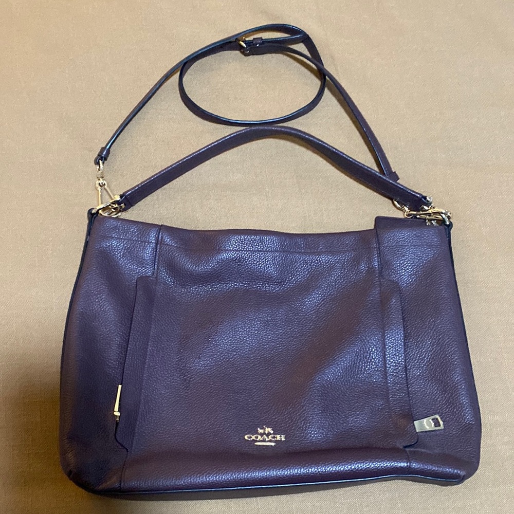 GORGEOUS! Burgundy leather cross body Coach purse